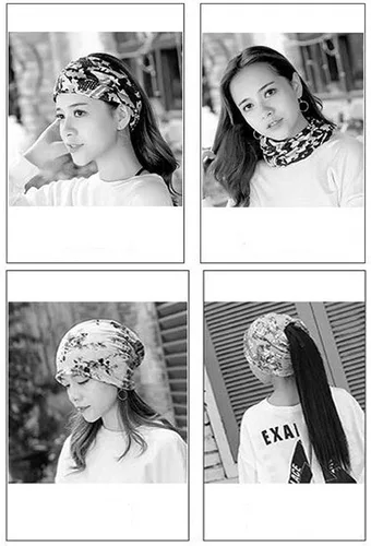 Miniatura 6 de Qunson - bufanda y gorro holgado para mujer para quimioterapia