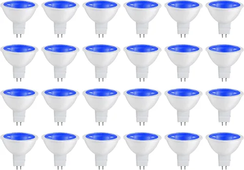 Miniatura 16 de Sunlite Foco reflector LED MR16 41047, 90 lúmenes, 3 vatios (ecualizador de bombilla halógena de 25 W) 12 V, base bi-pin GU5.3, no regulable, Rojo