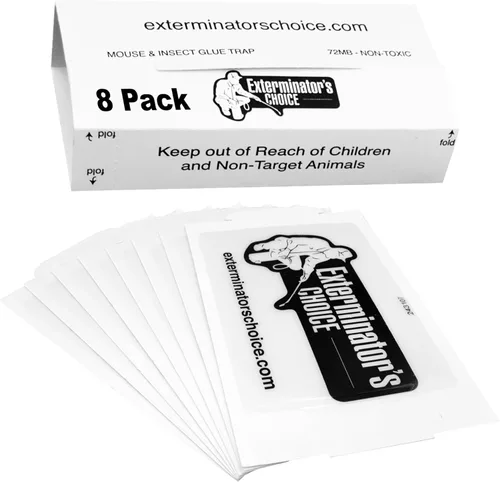 Exterminators Choice Tablas de pegamento adhesivas blancas grandes para insectos, paquete de 8 tablas planas, adhesivo inodoro para atrapar hormigas