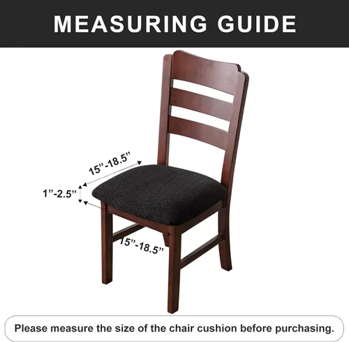 Miniatura 3 de Genina - Fundas impermeables de asiento para sillas de comedor y cocina, fundas de asiento de silla de comedor, fundas de asiento de cocina, fundas