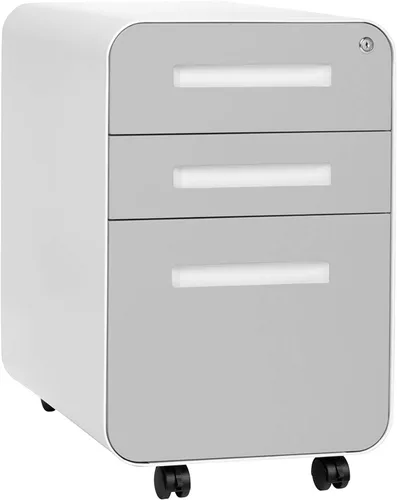 Miniatura 15 de Laura Davidson Furniture Stockpile Archivador de 3 Cajones con Cerradura - Archivador de Metal Bajo Escritorio de Oficina, Carpetas de Archivo