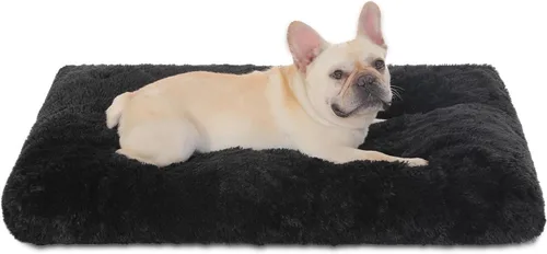 Miniatura 43 de Bedfolks Cama Impermeable para Jaula de Perro, Cama de Felpa para Perros con Funda Lavable Extraíble, Almohadón de Jaula de Perro de Piel Sintética