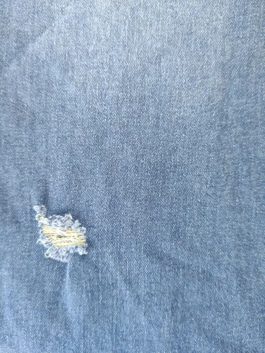 Miniatura 9 de Jeans para mujer, rasgados de cintura media, jeans estilo boyfriend, pierna recta, elásticos, desgastados, jeans para mamá con agujero