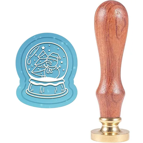 Miniatura 15 de CRASPIRE Sello de cera de hoja de arce, sello botánico de cera de 1.181 in, sello de madera retro vintage, cabeza de latón extraíble