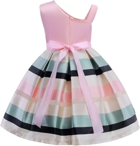 Miniatura 2 de NSSMWTTC 2-9T Vestido formal para niñas, con diseño de flor
