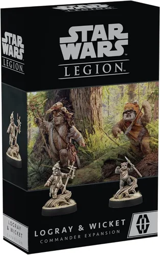 Star Wars: Legion Logray & Wicket COMMANDER EXPANSION – Heroic Ewoks! Juego de miniaturas de mesa, juego de estrategia para niños y adultos, a