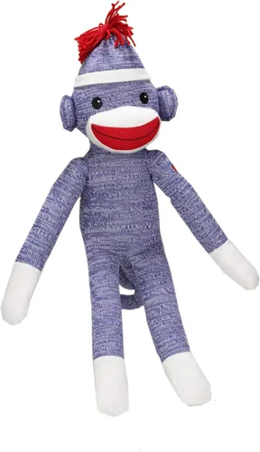 Miniatura 21 de Plushland Adorable Mono de Calcetines, El Original y Tradicional Juguete de Animal de Peluche Tejido a Mano - Regalo para Niños, Bebés, 16" púrpura