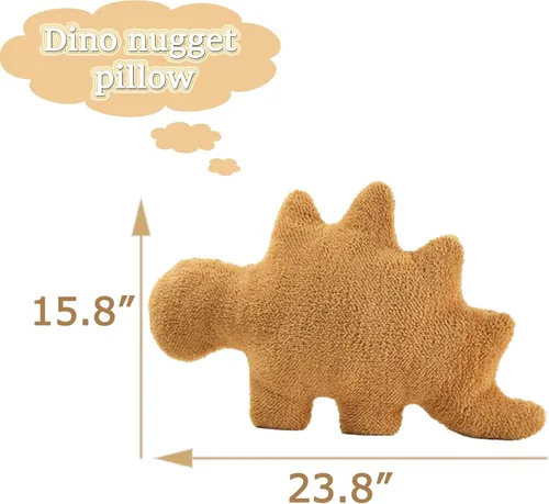 Miniatura 2 de NXCHIZS Almohada de peluche de pepita de dinosaurio, divertido regalo de cumpleaños de pepita de pollo, almohada decorativa de dinosaurio