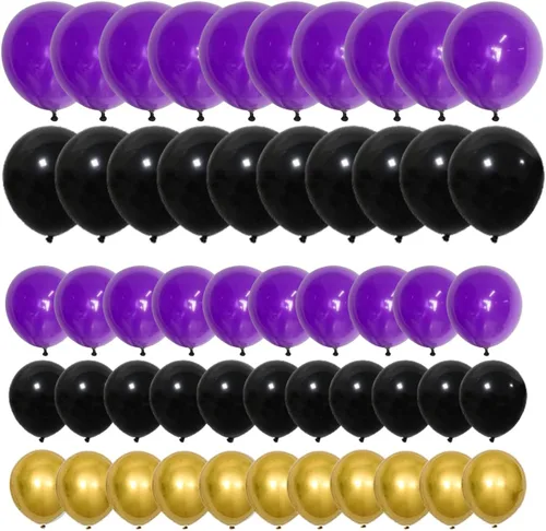 Miniatura 13 de Juego de globos de confeti azul rey, negro y plateado, arco de globos de confeti azul, negro y plateado para decoración de cumpleaños de bebé jefe