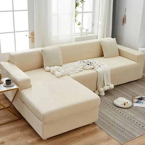 Miniatura 19 de Konsilsa Funda de sofá modular de alta elasticidad, fundas de sofá lavables de jacquard suave con parte inferior elástica, protector de muebles