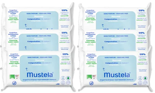Miniatura 13 de Mustela Baby Home Toallitas limpiadoras compostables – Para la cara, el cuerpo y el área del pañal – 99% de ingredientes de origen natural y fibras