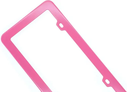 Miniatura 4 de 2PCs Creathome marcos de matrícula de acero inoxidable con color rosa Barbie