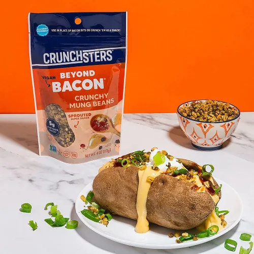 Miniatura 5 de Crunchsters Frijoles mungos germinados crujientes, proteína a base de plantas, superbocadillo y aderezo para ensalada, sin gluten, sin nueces