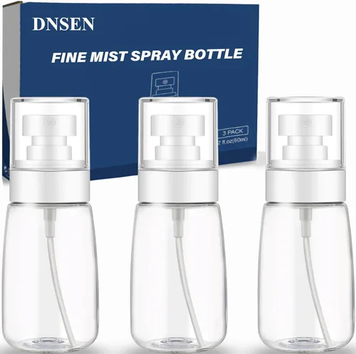 Miniatura 7 de DNSEN Paquete de 3 botellas rociadoras de 2 onzas líquidas, vacías pequeñas, de niebla fina, botellas transparentes de tamaño de viaje, botella
