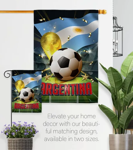Miniatura 8 de Bandera del equipo de la Copa Mundial de la FIFA 2022 con bandera de Argentina para decoración del hogar al aire libre, arte de pared