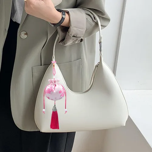 Miniatura 6 de Petunny 10 bolsitas chinas, con cordón, bolsa de brocado para joyas, brocado de seda, doble capa, con cordón, bolsa de regalo, para manualidades