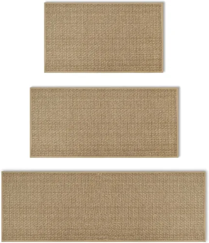 Miniatura 20 de Artoid Mode Juego de 2 alfombras y tapetes de cocina lavables, de goma antideslizante, absorbentes, para el frente del fregadero, 17 x 29 y 17 x 47
