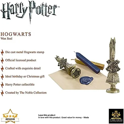 Miniatura 3 de The Noble Collection Harry Potter Hogwarts - Sello de cera de 6.5 pulgadas (6.5 in) de metal fundido a presión y juego de cera de color morado
