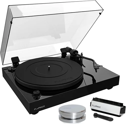 Miniatura 9 de Fluance RT82 - Tocadiscos de vinilo de alta fidelidad de referencia con cartucho Ortofon OM 10, motor de control de velocidad, peso de récord, lápiz