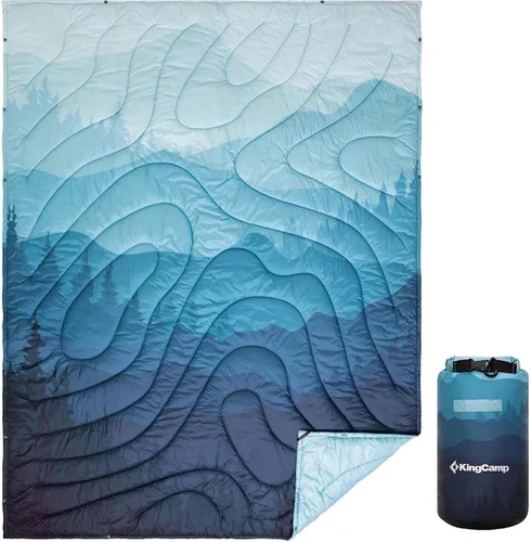 Miniatura 28 de KingCamp Manta Ultraligera para Campamento, Alternativa de Plumón Empacable, Mantas Vestibles Acolchadas Resistentes a la Intemperie, Edredón Cálido