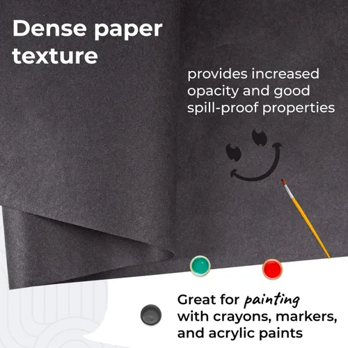 Miniatura 4 de Rollo de papel kraft negro de 36" x 8640" (720 pies), rollo de papel grande de calidad fabricado en Estados Unidos, grosor de 50lb para embalaje