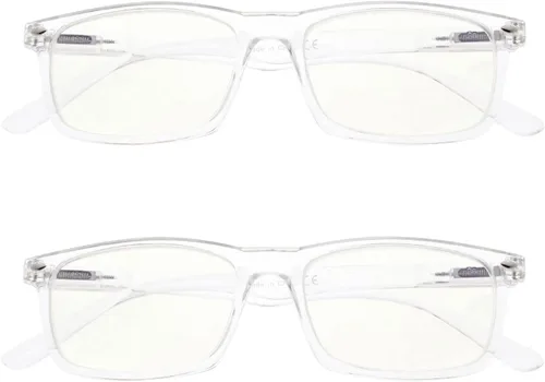 Miniatura 9 de Eyekepper - Paquete de 2 lentes anti luz azul para hombres, lentes bloqueadores de luz azul para computadora, anti fatiga visual, color negro