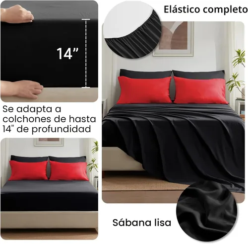 Miniatura 5 de Anluoer Juego de edredón individual de 5 piezas, juego de cama negro en una bolsa con edredón (68 x 88 pulgadas), 1 funda de almohada, 1 funda de 01
