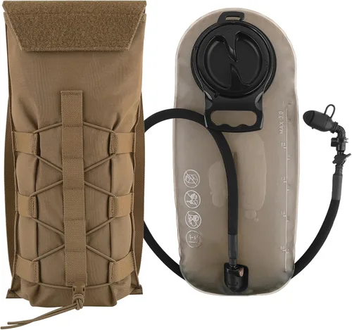 Miniatura 15 de PETAC GEAR 1.5L / 3L Mochila de hidratación táctica, bolsa de transporte Molle para mochila de día de 50 oz / 100 oz, mochila de agua con bolsa