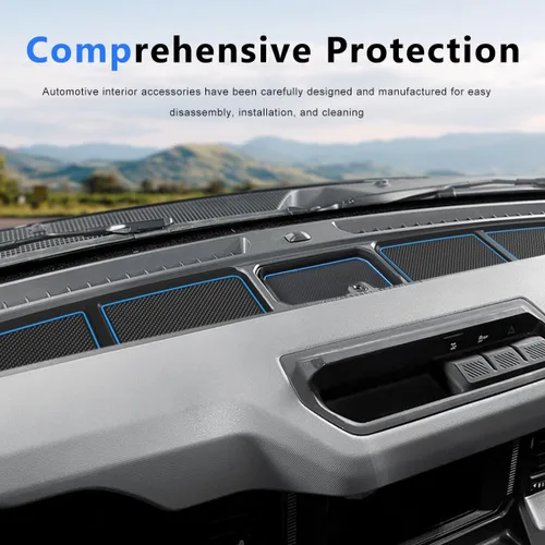 Miniatura 6 de Auovo Bandeja de cubierta de salpicadero compatible con accesorios de Ford Bronco 2021 2022 2023 2024 2025 2026 Bronco 2021 2022 2023 2024 2025 2026