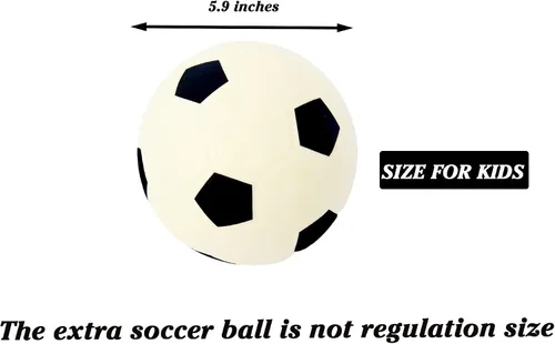 Miniatura 6 de Porayhut Juegos de portería de fútbol y pelotas desplegables para entrenamiento, juego de 2, fácil montaje con bolsa de transporte compacta, regalo