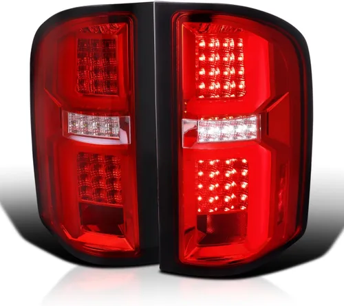 SPEC-D TUNING Luces traseras LED rojas con barras de luz LED compatibles con Chevy Silverado 2007-2013 1500/2500HD/3500HD, montaje de par izquierdo