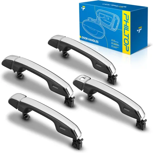 Miniatura 82 de PHILTOP Manija de puerta exterior 3 piezas delantera izquierda y derecha y trasera derecha para Chevy Express 1500/2500/3500, reemplaza # 79320