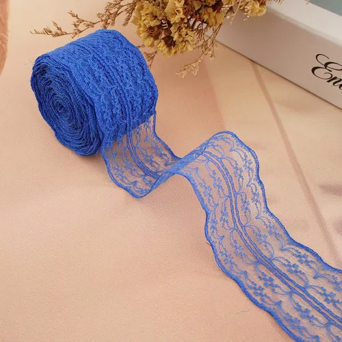 Miniatura 25 de Rollo de cinta de encaje de 120 yardas para costura, baby shower, cumpleaños, despedida de soltera, decoración de boda, embalaje de regalo, ramo