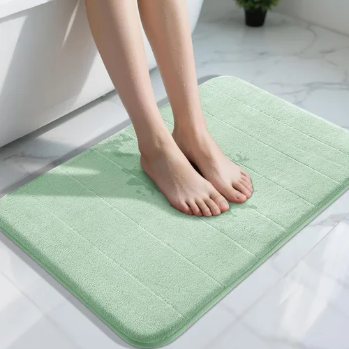 Miniatura 39 de Yimobra Tapete de baño de espuma viscoelástica, súper suave, absorbente, antideslizante, de secado rápido, lavable a máquina, tapete para bañera