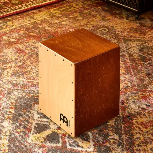 Miniatura 9 de Cajón para música, compacto, de madera de abedul con lazos internos marrón claro/natural