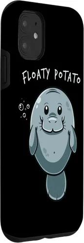 Miniatura 3 de iPhone 11 Floaty Potato Manatí Chubby Sirena Sea Vaca Animal Estuche de Regalo