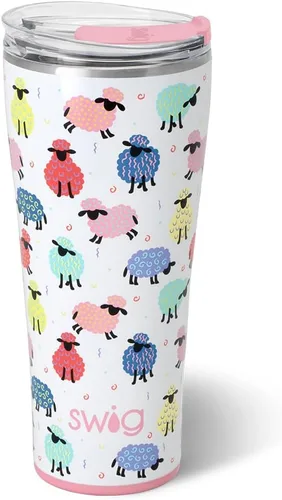 Miniatura 11 de Swig Life - Vaso térmico aislante de 32 onzas, taza de café para viajes con tapa, taza de café para viajes compatible con portavasos, acero Lazy