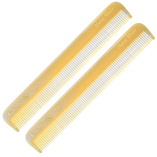 Miniatura 11 de Giorgio G35 - Peine de bolsillo de dientes finos hecho a mano para hombres, alisador de peine para el cuidado diario, peinado de cabello, bigote
