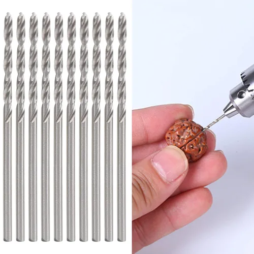 Miniatura 2 de Juego de brocas de acero de alta velocidad de 0.069 in de vástago recto para perlas de perlas herramientas de perforación de joyería