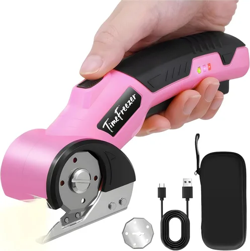 Miniatura 10 de Cortador de cartón eléctrico – ancho 1.3 pulgadas, longitud 9.06 pulgadas – Tijeras de cartón recargables adecuadas para parper, caja, cuero, tela