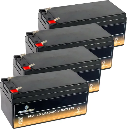 CB CHROMEBATTERY Batería de 12 V 3.2 AH sin mantenimiento para sistemas de alarma, scooters, juguetes, luces de emergencia y más – Terminal de pala