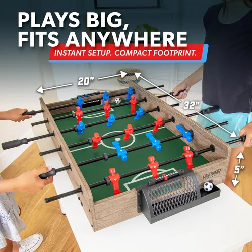 Miniatura 6 de Juego de futbolín de mesa GoSports de 32 pulgadas - Roble o Negro Tabletop