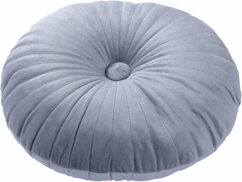 Miniatura 19 de HLOVME Cojín Redondo para Sofá de Terciopelo Cojín Decorativo Pequeño Color Sólido para Sala de Estar Cama Suelo 13.7", Beige