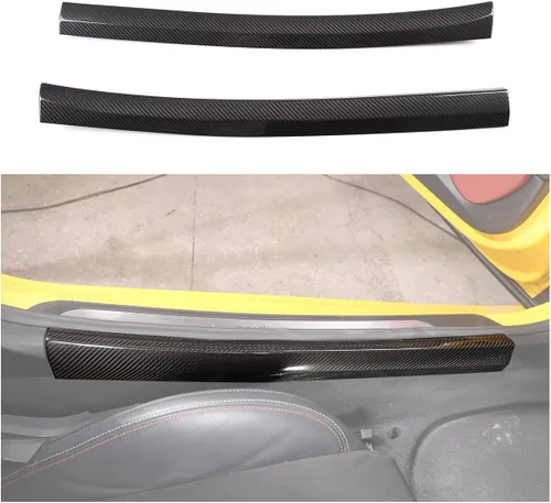 Protector de umbral de puerta de automóvil de fibra de carbono real para Toyot@ Supr@ GR A90 A91 MK5 2019-2024, accesorios de tira de umbral de