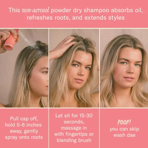 Miniatura 4 de DAE Champú en polvo seco Fairy Duster - Ingredientes naturales sin aerosol, absorbe aceite y refresca las raíces