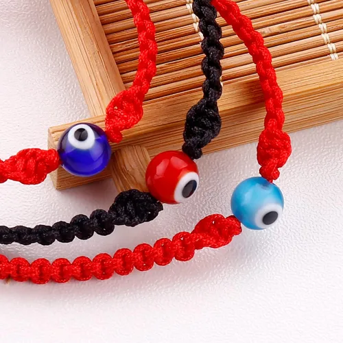 Miniatura 10 de SUMMER LOVE Handmade Jewelry Evil Eye Bracelets with Card,Black Red String Bracelets Kabbalah Protection Luck Amulet for Women Men Friends Pulseras