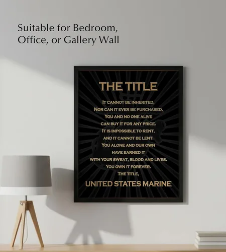 Miniatura 3 de The Title - Póster de Estados Unidos - Decoración de pared militar para marines, veteranos y entusiastas - Impresión artística de pared