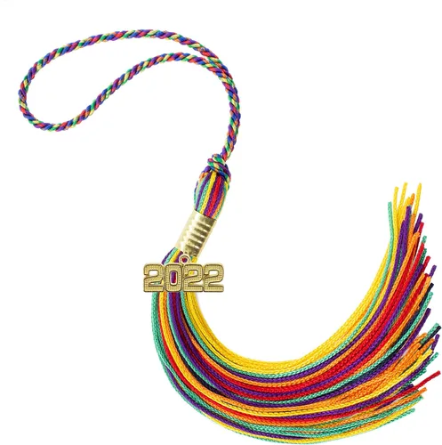 Miniatura 278 de Borla de graduación Aqua 2022, todos los colores escolares disponibles, fabricada en Estados Unidos