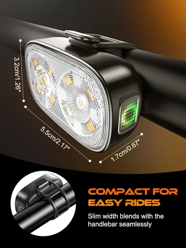 Miniatura 5 de ISEYOU Bike Lights, Ultra-Slim USB-C Rechargeable Bike Lights Front and Back, 5+6 Lighting Modes & IP65 Waterproof, Super Bright Bicycle Light Set