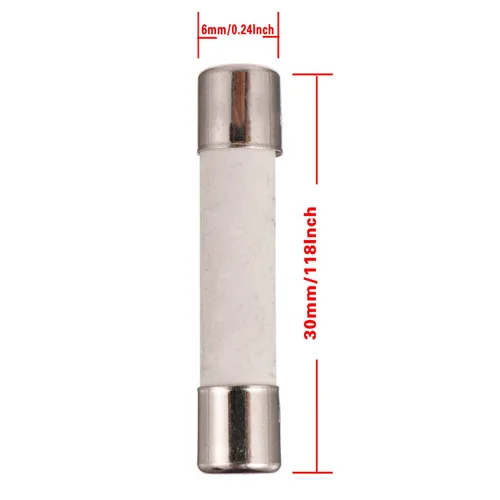 Miniatura 4 de BOJACK T10A250V Fusibles de cerámica de soplado lento de 0.236x1.181 in, 10 A, 250 V, 10 A, 250 V, fusibles de retardo de tiempo de tubo de cerámica